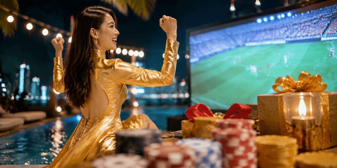 Người phụ nữ mặc áo dài tham gia cá cược thể thao tại Nha Trang